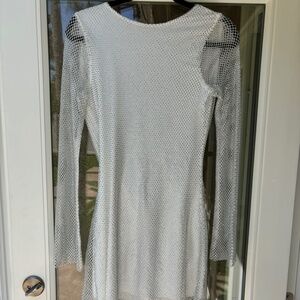 12 Tribe White Rhinestone dress
